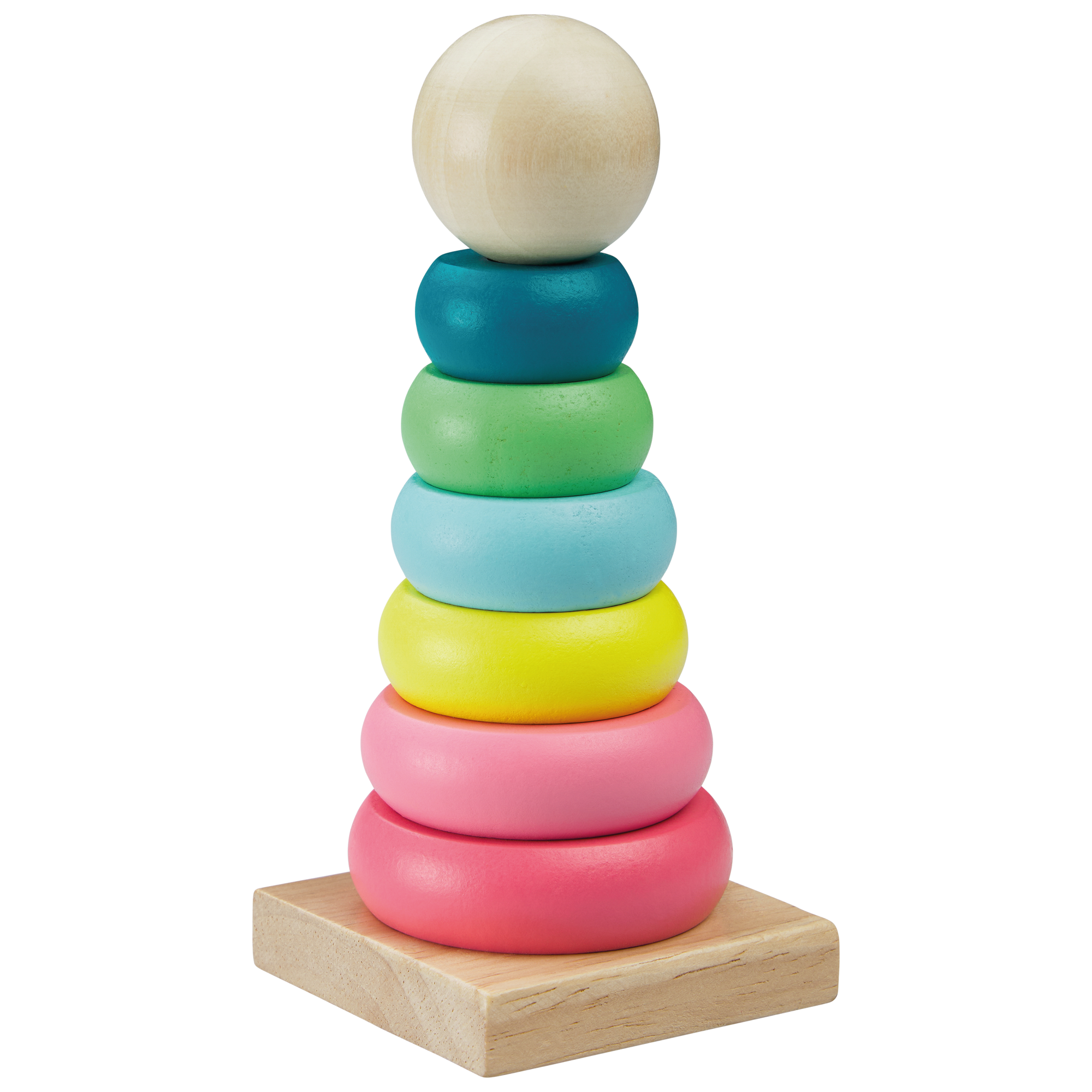 torre de anillios de madera para niños pequeños juguetes montesorri joogos