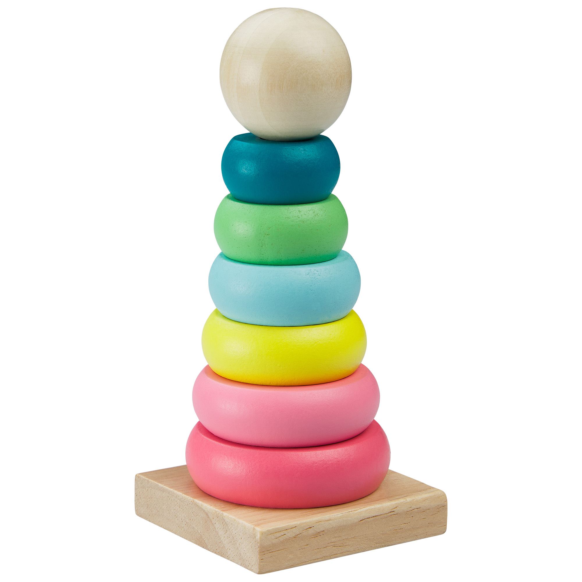 torre de anillios de madera para niños pequeños juguetes montesorri joogos